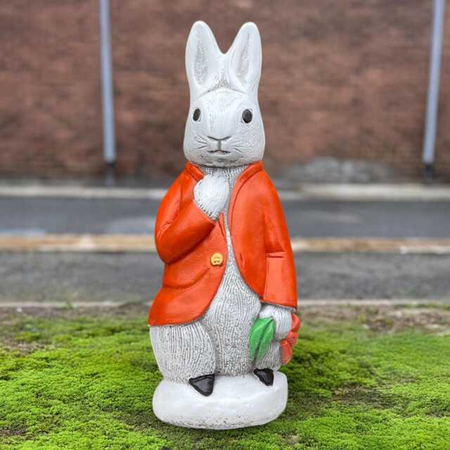 Easter Bunny Concrete Statue Handmade Garden Rabbit Sculpture Outdoor Yard Decor Spring Patio Ornament Farm Animal Gift Art Figurine - image 1