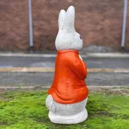 Easter Bunny Concrete Statue Handmade Garden Rabbit Sculpture Outdoor Yard Decor Spring Patio Ornament Farm Animal Gift Art Figurine - thumbnail 4