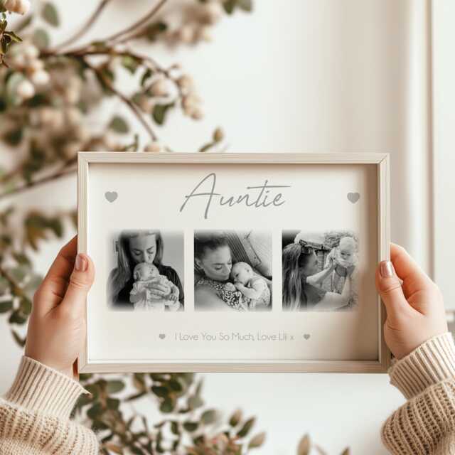 Auntie Photo Frame, Birthday Gift, Special Picture Gift For Auntie, Framed Print - image 1