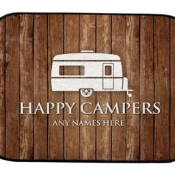 Personalised Caravan Mat - Happy Campers, Mobile Caravan Trailer Door 44cm X 32cm Indoor Use - thumbnail 2
