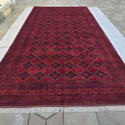 10??20 Ft Oversize Red Navy Handmade Afghan Large Wool Rug, Conference Hall Carpet - thumbnail 3