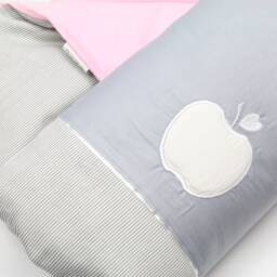 Apple Baby Bedding, Pushchair Blanket & Pillow, Pink - thumbnail 2