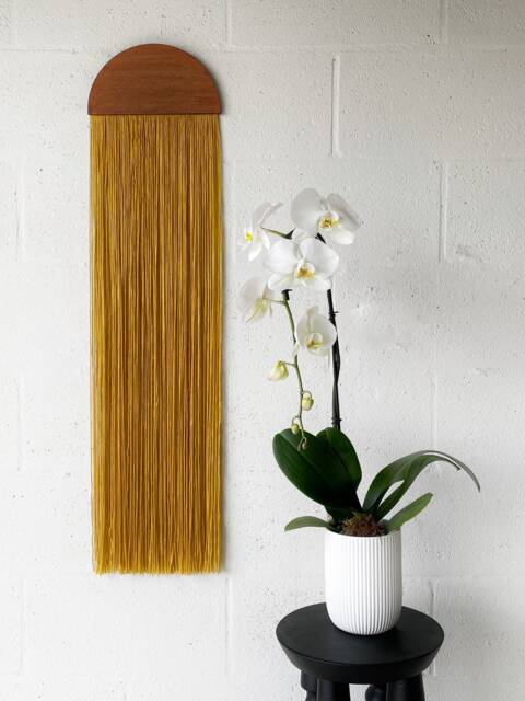 Casita, Wall Hanging, Fiber Art, Mid Century Modern Art, Tapestry, Wall Art, Wall Accessories, Yarn Wall Hanging, Woven Tapestry, Home Accent - image 1