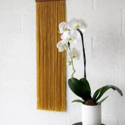 Casita, Wall Hanging, Fiber Art, Mid Century Modern Art, Tapestry, Wall Art, Wall Accessories, Yarn Wall Hanging, Woven Tapestry, Home Accent - thumbnail 2