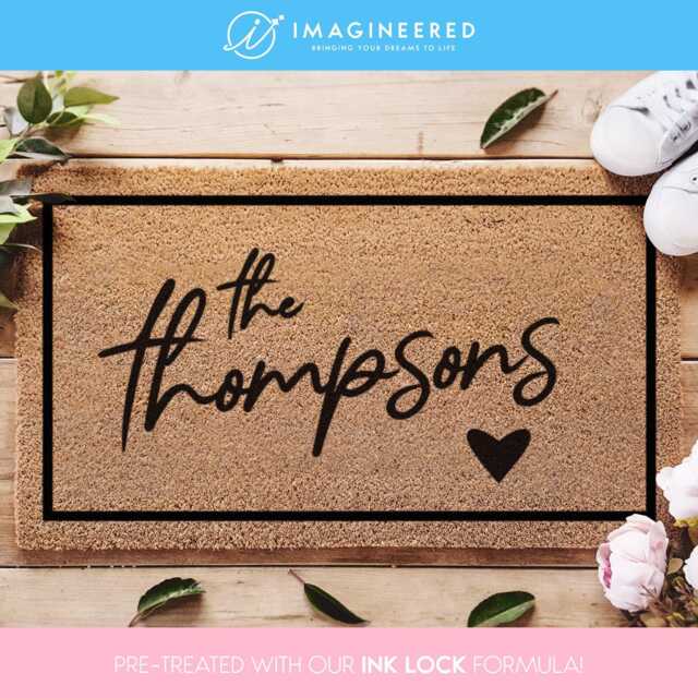 Custom Doormat - Housewarming Gift Closing Welcome Wedding New Home Personalized Front - image 1