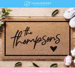 Custom Doormat - Housewarming Gift Closing Welcome Wedding New Home Personalized Front - thumbnail 1