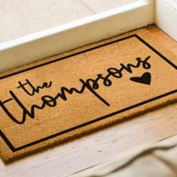 Custom Doormat - Housewarming Gift Closing Welcome Wedding New Home Personalized Front - thumbnail 2