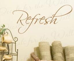 Refresh Inspirational Home Motivational Bathroom Large Wall Saying Quote Design Decal Decoration Lettering Sticker Vinyl Decor Art W8 - thumbnail 1