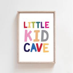 Little Kid Cave Print, Girls Nursery Prints, Boys Playroom Wall Art, Rainbow Toddler Bedroom - thumbnail 3