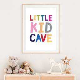 Little Kid Cave Print, Girls Nursery Prints, Boys Playroom Wall Art, Rainbow Toddler Bedroom - thumbnail 2