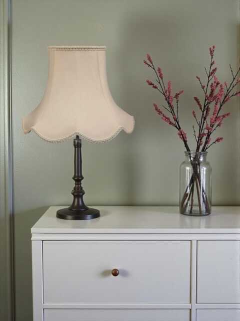 Cream Fabric Lampshade Handmade For Standard, Table, Wall, Ceiling Lights - Clip-On - image 1