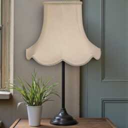 Cream Fabric Lampshade Handmade For Standard, Table, Wall, Ceiling Lights - Clip-On - thumbnail 2