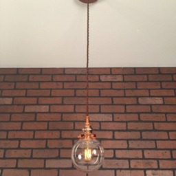 "Industrial Pendant -Copper 5"" Small Glass Globe Shade With Patented ""Huila Connectors" - thumbnail 2
