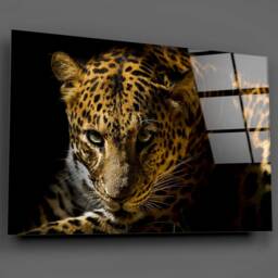 Tempered Glass Wall Art-Wall DecorGlass Printing-Large Hangings-Wild Animal Art - Big Cats-Wild Cat-Leopard Art - thumbnail 2