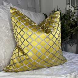 Geometric Embroidered Cushion Cover - Olive Green Silver Luxury Double-Sided Accent For Sofa, Window, Or Chair - thumbnail 4