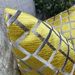 Geometric Embroidered Cushion Cover - Olive Green Silver Luxury Double-Sided Accent For Sofa, Window, Or Chair - thumbnail 3