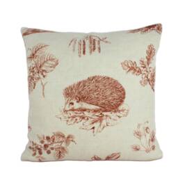 Sanderson - Squirrel & Hedgehog Henna/Wheat Cushion Cover Throw Pillow Designer Home Decor - thumbnail 3