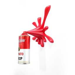 Graffiti Tomato Soup Can Splash-It Sculpture Pop Art - Streetart Spray Artwork - thumbnail 1