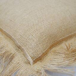 Monogram Pillow Cover, Burlap Initial Throw Pillow, Custom Lumbar Rustic Farmhouse Cottage - thumbnail 3