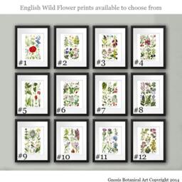 Butterflies & Wildflowers Wall Art Prints Set Of 4 Girl Room Decor, Spring Room Decoration, #spring402 - thumbnail 3