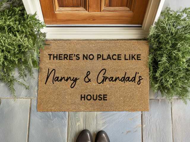 Life Is Better At Our Home - Personalized Granny Grandad Mat New Gift - image 1