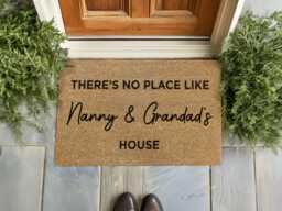 Life Is Better At Our Home - Personalized Granny Grandad Mat New Gift - thumbnail 1