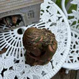 Mermaid Solid Concrete Statue Antique Hand Painted Aged Bronze Finished - thumbnail 4