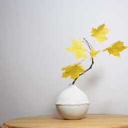 Round Concrete Vase Wabi Sabi Japandi Decor, Rough Texture - thumbnail 3