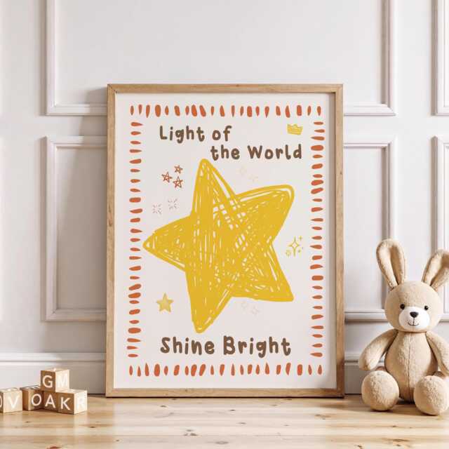 Christian Nursery Art, Scripture Wall Art Digital Download, Home Decor, Bible Verse, Kids Play Room Decor, Bedroom Decor-179 - image 1