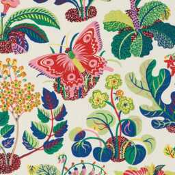 Schumacher Exotic Butterfly, Spring, Pink, Blue & Green Linen Cushion Cover, Throw Pillow Homeware Decor - thumbnail 2