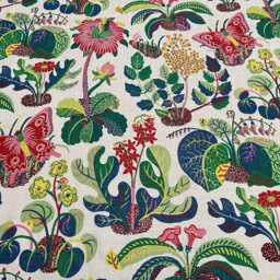 Schumacher Exotic Butterfly, Spring, Pink, Blue & Green Linen Cushion Cover, Throw Pillow Homeware Decor - thumbnail 3