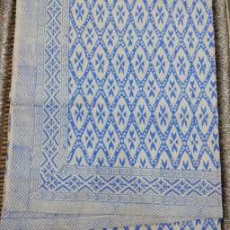 Cotton Ikat Bedspread Indian Block Print Throw Blanket - thumbnail 2
