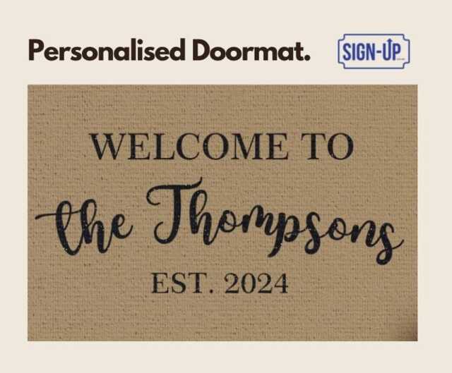 Personalised Custom Doormat - Cozy Coir Welcome Mat Unique Housewarming Gift - image 1