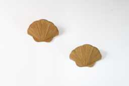 Pair Of Clam Shell Rattan Wall Sconce, Mid-Century Modern Lighting - thumbnail 1