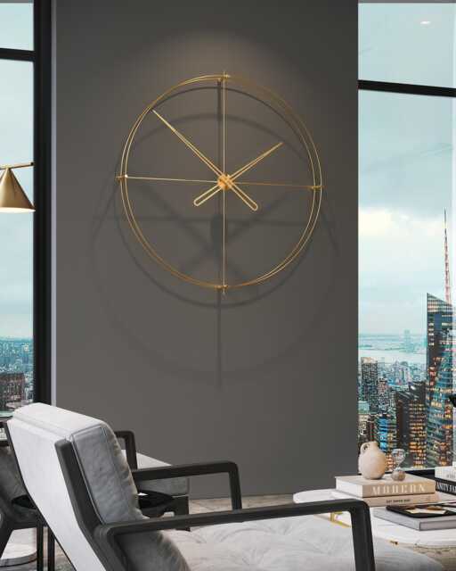 Oversized Luxury Wall Clock - Timeless, Double Ring Design, Extra Large, Silent Movement - image 1