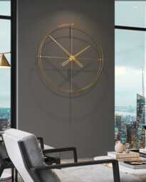 Oversized Luxury Wall Clock - Timeless, Double Ring Design, Extra Large, Silent Movement - thumbnail 1