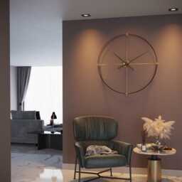 Oversized Luxury Wall Clock - Timeless, Double Ring Design, Extra Large, Silent Movement - thumbnail 3