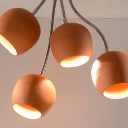 Terracotta Claylight Spot Bouquet - 4 Shade Modern Cluster Spotlight Ceramic Ceiling Lamp - thumbnail 2