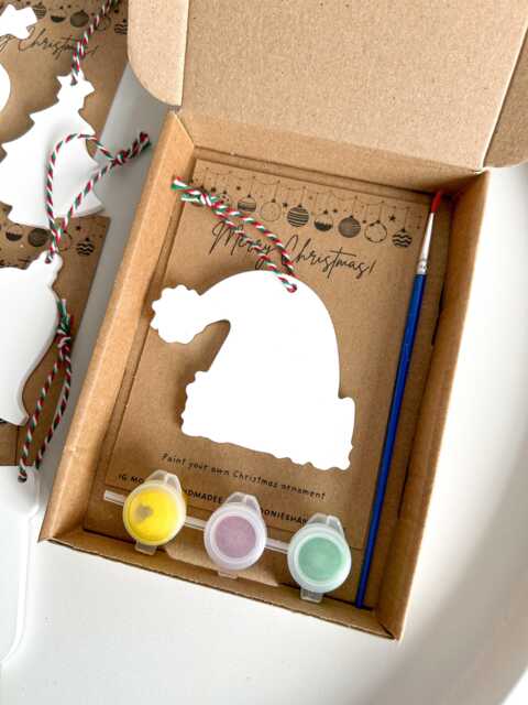 Handmade Pottery Painting Christmas Ornament Kit Keepsake Craft - image 1