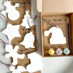 Handmade Pottery Painting Christmas Ornament Kit Keepsake Craft - thumbnail 3