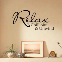 Relax Chill Out & Unwind Wall Art Sticker, Vinyl Decal, Modern Transfer, PVC - thumbnail 3