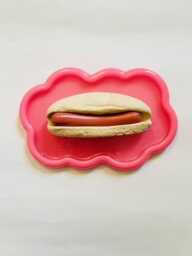 Hot Dog Wavy Wall Art/ Dopamine Decor/ Maximalist Fake Food/ Food Pop Sculpture/ Funky Unique Gift/Kitchen - thumbnail 2