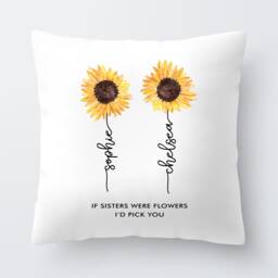 Personalised Sister Cushion - Thank You Gift Birthday If Sisters Were Flowers I'd Pick - thumbnail 1