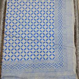 "Indian Hand Block Print Cotton Bedspread 90""x108" - thumbnail 3