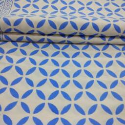 "Indian Hand Block Print Cotton Bedspread 90""x108" - thumbnail 2