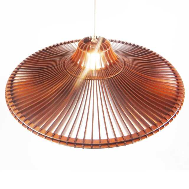 Handcrafted Wooden Pendant Light Modern Home Office Statement Lamp - Superbia L100 - image 1