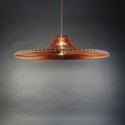 Handcrafted Wooden Pendant Light Modern Home Office Statement Lamp - Superbia L100 - thumbnail 2