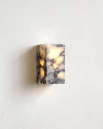 Handmade Calacatta Viola Cube Sconce, Minimalist Stone Wall Lamp