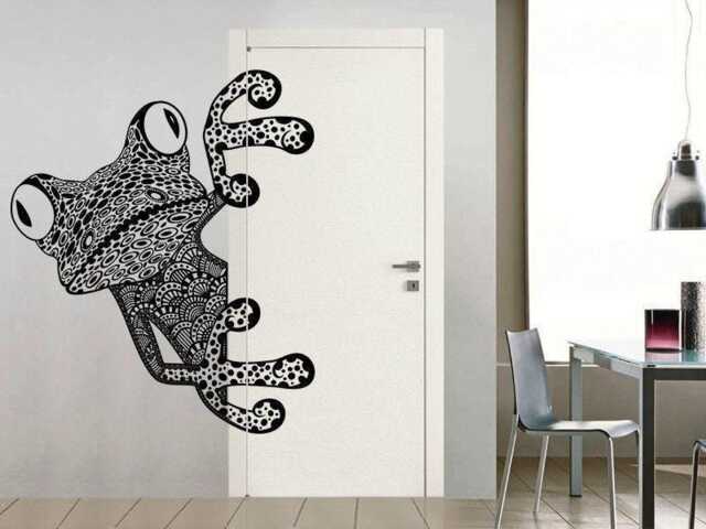 Frog Wall Sticker - Patterned Animal Decal For Home Decor Living Room Art - image 1