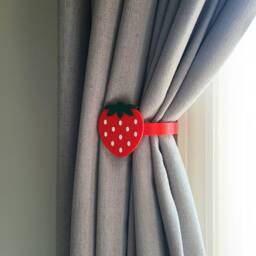 Replaceable Strawberry Shape Curtain Holdbacks/Tiebacks 3D Printed Plastic - Set Of Left & Right - thumbnail 3